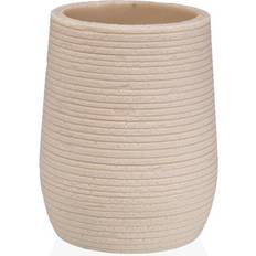 White Resin Toothbrush Holder 8.5 x 10 x 8.5 cm