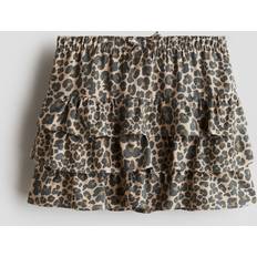 Skirts Children's Clothing H&M Girls Leopard Print Tiered Skirt - Beige/Leopard