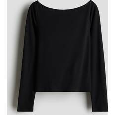 H&M Blouses & Tunics H&M Cut-Out Jersey Top - Black