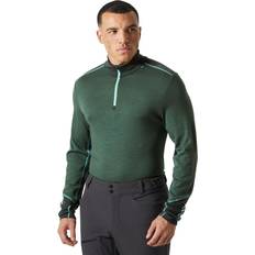 Men - Wool Base Layer Tops Helly Hansen Lifa Merino Midweight 1/2 Zip Base Layer - Green