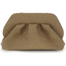 Brun Clutch tasker på tilbud THEMOIRè Bios Ruskind Clutch Uld Taske - Brun