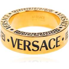 Guld - Svarta Ringar Versace Herr Ring Graverad Logotyp 64 MM