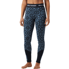 Dam - Återvunna material Underställsbyxor Helly Hansen Lifa Merino Midweight Graphic Pant Långkalsonger - Blå