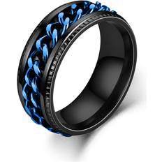 INF Anti-Stress Ring Flaschenöffnungsfunktion - Schwarz/Blau