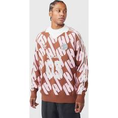 Adidas Unisex Pikétröjor adidas Originals Adicolor Blokecore Knit Polo - Brown