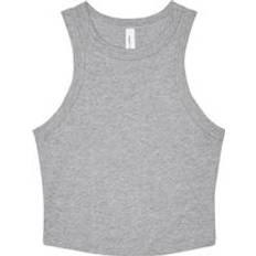 Micro-Rib Racerback Tank Top - Mid Grey