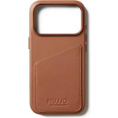 Mujjo Mobiltillbehör Mujjo iPhone 17 Pro Läder Plånboksfodral Tan