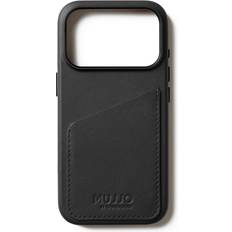 Iphone 17 pro cover Mujjo Läder Plånboksfodral iPhone 17 Pro Svart