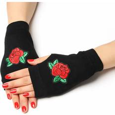 Cotton - Women Gloves & Mittens Maxpower Autumn New Knitted Winter Gloves Rhinestone - Rivet