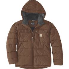 Brun - Nylon Overtøj Carhartt Montana Vatteret Jakke Loose Fit Insulated Jacket - Rød