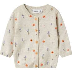 Multifarvet Trøjer Børnetøj Name It Cardigan LS Strik Baby Ohio Peyote Melange - Beige