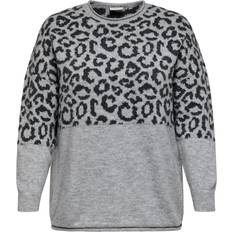 Curve Animal Print Jumper - Grey