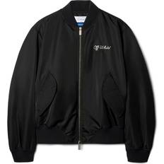 Off-White Tøj Off-White Script Nylon Varsity Bomber Jacket - Black