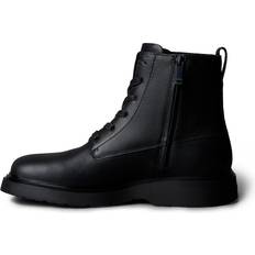 Herre - Syntetisk Snørestøvler Calvin Klein Tumbled Leather Lace-Up Zip Boots - Black