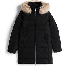 Tommy Hilfiger Sort Frakker Tommy Hilfiger Vinterfrakke - Beige/Lysebrun/Sort