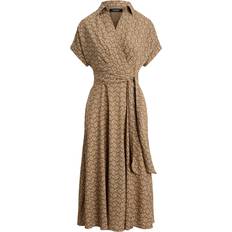 Trekvartsärmar Klänningar Lauren Ralph Lauren Klänning Fratillio - Brun/Taupe/Vit