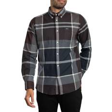 Barbour Men Shirts Barbour Dunoon Long Sleeve Check Tailored Fit Shirt - Black