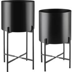 tectake Plant Stand Mine Set Of 2 Powder-Coated Steel