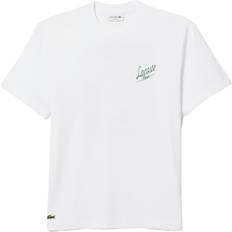 Lacoste Ventilerande Överdelar Lacoste Vintage Style Grafisk T-shirt Rund Hals Kortärmad - Vit