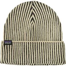 Herr - Randiga Accessoarer Patagonia Fishermans Rolled Beanie Contrast Stripe - Black