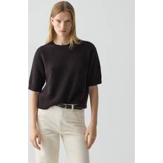 Cashmere - Women T-shirts Theory Cropped Short-Sleeve T-Shirt - Cacao