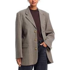 Multicoloured Blazers Frame The Houndstooth Stretch-Woven Blazer - Navy Multi