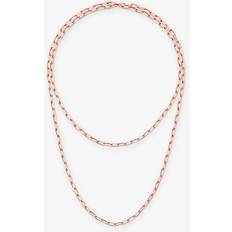 Small Long 18ct Rose-Gold Chain Necklace - Rose Gold