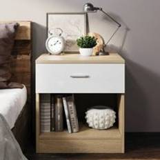 Chrome Bedside Tables Comfy Living Modern High Gloss One Drawer Bedside Table