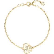 Lund Copenhagen Marguerit Armbånd Hjerte 3x5mm Forgyldt Sølv