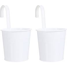 Pots, Plants & Cultivation Artibetter 2pcs Hanging Metal Flower Pots