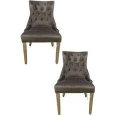 Set Of 2 Plush Velvet Dining Chairs