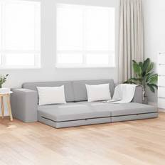vidaXL Gulv Seng 2-i-1 Skygrå 245x150x60.5 cm Sofa 3 personers