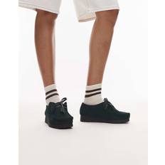 Grøn Mokkasiner Clarks WallabeeE VOSh Lædersko Fast Blonder Casual - Sort
