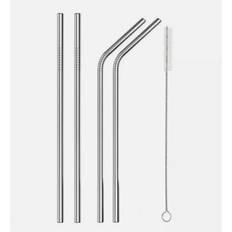 Straws on sale Glim & Glam Stainless Steel Straws Drinks Set 4pcs