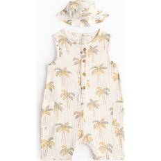 Tu Playsuits Tu Palm Print Woven Romper Bucket Hat -