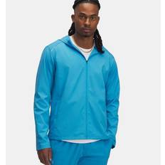 Men Rain Clothes Under Armour Mens Running Launch Hooded Jacket - Blue/Gray