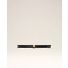 Ami Paris Accessories Ami Paris Black Glazed Leather De Coeur Buckle 25 Mm - Belt Black