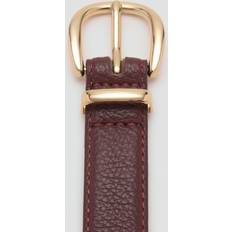 Belts Mango Oval Buckle Belt Burgundy Woman - Burgundy