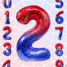 Birthdays Number Balloons Shein 40-Inch Spider Theme Number Balloons