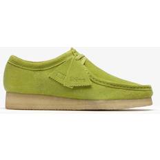 Green Moccasins Clarks Mens Lime Suede Wallabee