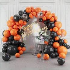Halloween Balloon Arches Shein 128Pcs Orange Black Balloon Garland Arch Kit