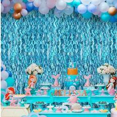 Shein Blue Wavy Tassel Curtain 1pc 2pcs 3pcs