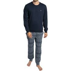 Emporio Armani Sleepwear on sale Emporio Armani Aop Longsleeved Pyjama Set - Navy