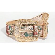 Florals Belts Shein Vintage Palace Style Gemstone Carved Buckle Floral Embroidery Belt