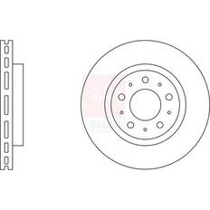 Vehicle Parts APEC Brake Discs Pair Vented Fits Volvo S70 874 2.3 Front 280mm Set