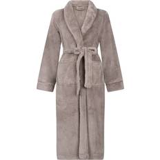 Hunkemöller Fluffy Fleece Bademantel Kitt - Braun