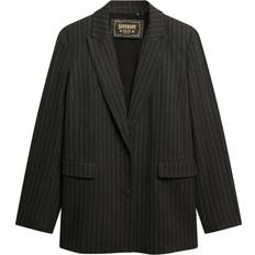 Superdry Kavajer Superdry Pinstripe Boyfriend Blazer - Grey