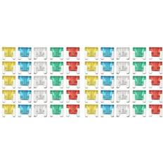 50pc Slim Low Profile Blade Fuse Att Car Truck