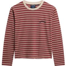 Superdry Dame Skjorter Superdry Essential Logo Stripe Long Sleeve Top