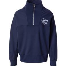 Calvin Klein Overdele Calvin Klein Jeans Premium Fleece Relaxed Quarter Zip Sweatshirt - Blue